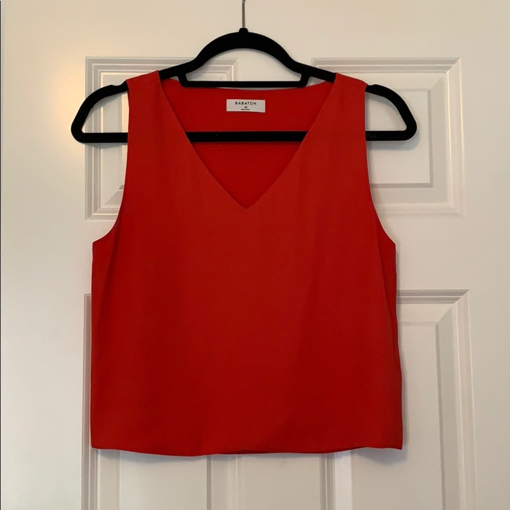 Aritzia Bobaton Murphy V-Neck Crop Tank